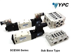 YPC- 3/2,,5/2, 5/3 Solenoid Valves  SCE500B  Series Sub Base Type