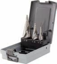 HSS Stepped drill set in plastic case