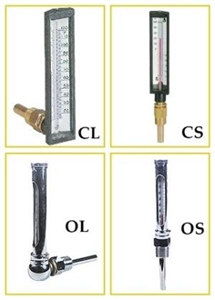 TEKLAND - CYLINDRICAL TYPE ; ANGULAR BOARD TYPE THERMOMETER 