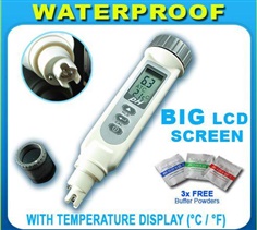 PH03-เครื่องวัดกรดด่าง และอุณหภูมิ, Auto Calibrate, Waterproof Digital pH Temperature Meter