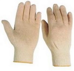 ถุงมือผ้าทอด้ายดิบ ( Knitted Gloves Yellow )