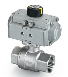 AT series spring return double acting pneumatic actuated camlock coupling valves