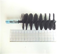 Pipe brushes with male thread steel wire