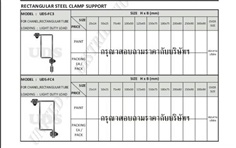 Rectangular Steel Clamp Support