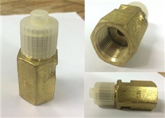 "ฺBaumer" Damper Connector, Brass Body ARA10L30L G1/2A Male x Female