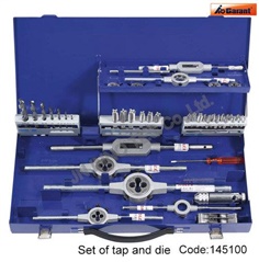 145100 Set of taps and dies with 3-piece tap sets M3-12