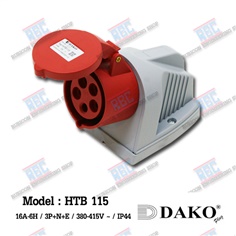 HTB 115     เพาเวอร์ปลั๊กเต้ารับติดผนังแบบลอย  (3P+N+E) 16A / 380-415V ~/ IP44