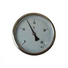 4inch-100mm Back connection bi-metal thermometer 40 ? temperature รหัสสินค้า stainless steel 304-2