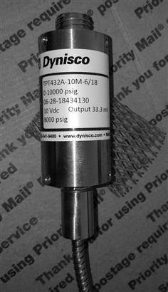 Dynisco TPT432A-10M Pressure Transmitter D
