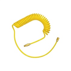 สายลม PU แบบขดสปริง พร้อมข้อต่อ ( สีเหลือง 8x5mm 10M.) – Twister