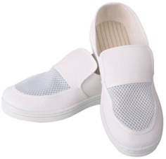 ESD Mesh Shoes (PVC Upper + PU Outside) White Color (06035-W)