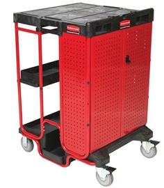 Ladder Cart with Cabinet   รถเข็นพร้อมช่องวางบันไดและตู้เก็บอุปกรณ์