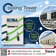 บริษัท เอส ไรคส์ จำหน่ายเครื่องจ่ายสารละลาย ปั๊มโดสคลอรีนปรับสภาพน้ำ เครื่องฟีดน้ำยาล้างตะกรันในระบบคูลลิ่ง Cooling tower