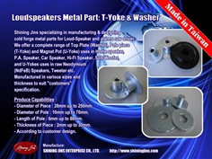 Speaker Parts Tweeter T-Yokes (Pole Pieces) and Washers (Top Plates) CNC Machining Parts