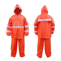 ชุดกันฝนสีส้ม เสื้อ-กางเกง สะท้อนแสง รุ่น RG04