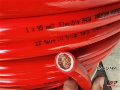 สายไฟแบตเตอรี่ 95 Sq.mm  PW  CABLE (ทองแดงเต็ม) (สีแดง)
