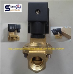 SLP25-220V Solenoid valve 2/2 size 1" ไฟ 220V ทองเหลือง ใช้กับ น้ำ ลม แก๊ส Pressure 0-16 bar 0-240 psi 