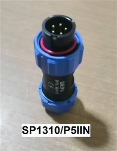 คอนเนคเตอร์ WEIPU รุ่น SP1310/P5 IIN 5Pin ระดับกันฝุ่นกันน้ำ IP68 ตัวผู้แบบกลางทาง