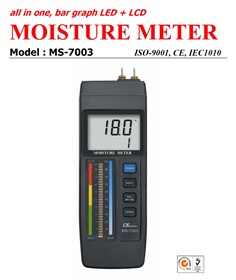 เครื่องวัดความชื้น (Moisture Meter) สำหรับไม้ (Wood)/คอนกรีต(Concrete) , Model: MS-7003