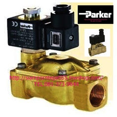 P-VE7321BIV00-24V Parker Solenoid valve size 3/8" ทองเหลือง Pressure0.1-20bar 300psi ใช้กับ ลม น้ำ น้ำมันเบนซิล น้ำมันก๊าซ ได้