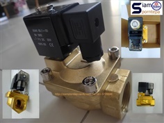 SLP-20-220V Solenoid valve 2/2 size 3/4" ทองเหลือง Pressure 0-16 bar 0-240 psi  ไฟ 220V  ใช้กับ น้ำ ลม แก๊ส แรงดันสูงจากใต้หวัน ส่งฟรีทั่วประเทศ