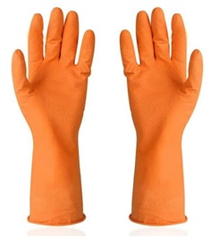 ถุงมือยางส้ม ยี่ห้อ Master glove 