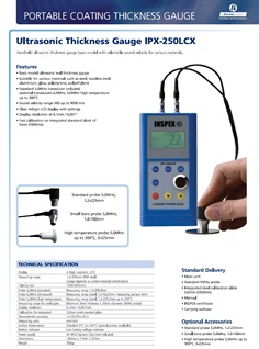 Ultrasonic Thickness Gauge, Model: IPX-250LCX, Brand: Inspex (UK)