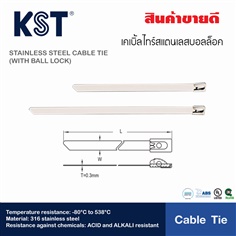 เคเบิ้ลไทร์สแตนเลส Stainless steel cable tie(with ball lock) 