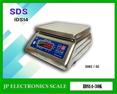 ตาชั่งกันน้ำ 30กิโลกรัม พิกัดน้ำหนัก 30kg ความละเอียด 5g ยี่ห้อ SDS รุ่น IDS14-30K