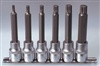 Bit socket set for spline (XZN) screws, long