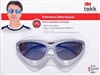 3M Safety Glasses, Silver Frame, Blue Mirror Lens แว่นตานิรภัย กรอบสีเงิน เลนส์สะท้อนสีฟ้า 