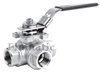 3-Way Stainless Steel Ball Valve With Mounting Pad