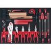 Pliers ,hammer and file set 17 pcs,system insert