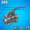 forged and casting steel 3pc ball valve with lock