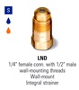 หัวฉีดสเปรย์ Fine Spray รุ่น LND 1/4" female conn (*1/2")