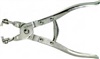 Hose clamp pliers with swivel prism reception