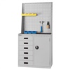 ตู้เหล็กเก็บของ พร้อมแผงแขวนเครื่องมือช่าง Tanko Storage Cabinet รุ่น EF-33DW + KQ62