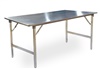 โต๊ะสแตนเลสขาพับได้ ขนาด 750  x 1,800 x 737 mm. 