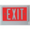 ABS Self-Luminous Exit Sign, Red Background Color, 20 yr. Life Expectancy