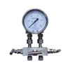 4inch-100mm all stainless steel bottom connection high static pressure three-valve differential pressure gauge