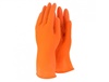 ถุงมือยางสีส้ม 