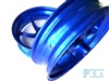 Blue anodized aluminum wheels