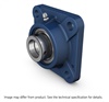 FY 17 FM Square flanged ball bearing unit with eccentric locking, cast iron housing, FY17FM shaft 17 mm