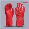 ถุงมือผ้าเคลือบพีวีซี สีแดงรุ่นPVC9336