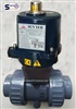OM1-220V-UPVC-1-1/2" UPVC ball valve แบบสวม size 1-1/2"ใช้งานร่วมกับ หัวขับไฟฟ้า Sunyeh OM1-220V ใช้งานกับกลุ่มงาน เคมีต่างๆ ส่งฟรีทั่วประเทศ