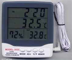 เครื่องวัดอุณหภูมิ และความชื้น รุ่น HY 303C 