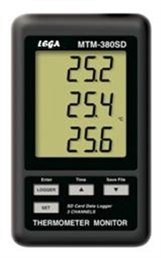 เครื่องวัดอุณหภูมิแสดงผล 3 ช่อง [DESKTOP Type 3 Channels Thermometer Monitor] MTM-380SD