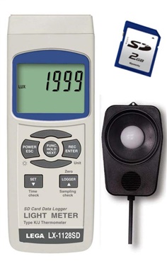 เครื่องวัดแสง บันทึกข้อมูลลง SD Card[(SD CARD)REAL TIME DATALOGGER LIGHT METER] LX-1128SD