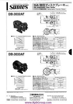 SUNTES SA Pneumatic Disc Brake DB-3032AF-01 (R-Side)