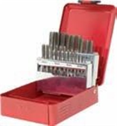 HSS Co hand drill tap set M in metal case